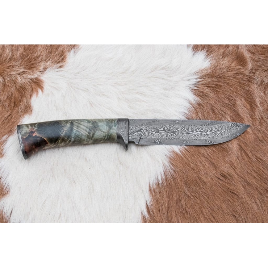 Damaskas medību nazis 14 cm kastaņkoks