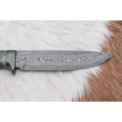 Damaskas medību nazis 14 cm kastaņkoks