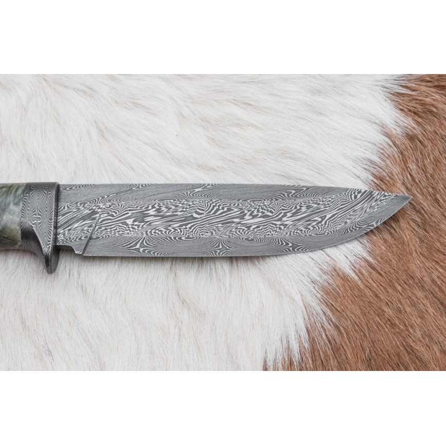 Damaskas medību nazis 14 cm kastaņkoks