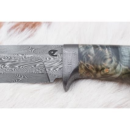 Damaskas medību nazis 14 cm kastaņkoks