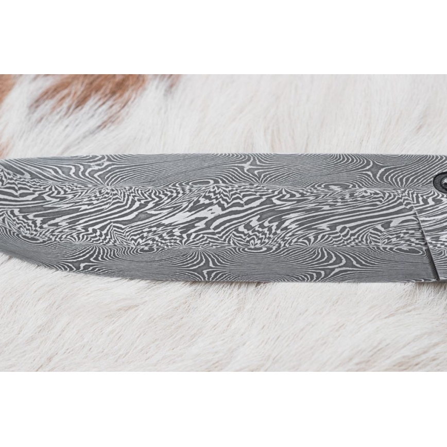Damaskas medību nazis 14 cm kastaņkoks