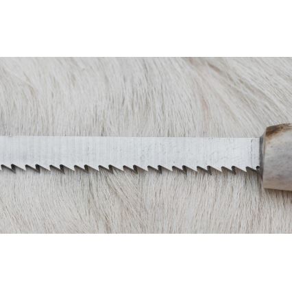 Damaskas medību nazis ar mini zāģīti 11 cm brieža rags