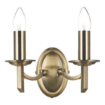 Där Lighting AMB0975 - Sienas gaismeklis AMBASSADOR 2xE14/40W/230V misiņš