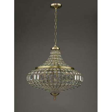 Där Lighting ASM0675 - Lustra ar ķēdi ASMARA 6xE14/40W/230V misiņš