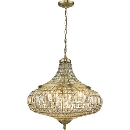 Där Lighting ASM0675 - Lustra ar ķēdi ASMARA 6xE14/40W/230V misiņš