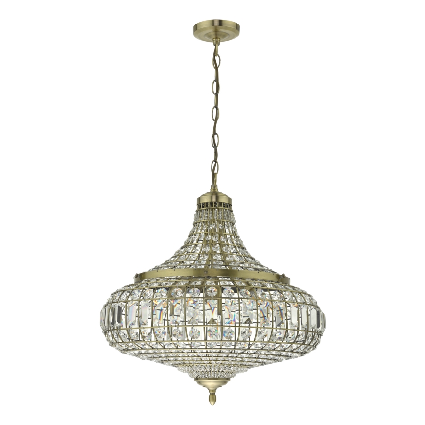 Där Lighting ASM0675 - Lustra ar ķēdi ASMARA 6xE14/40W/230V misiņš