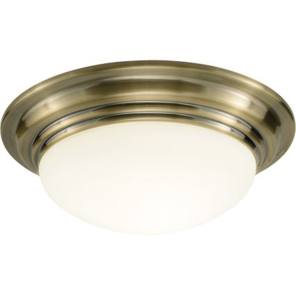 Där Lighting BAR5075 - Griestu lampa vannas istabai BARCLAY 1xE27/60W/230V Ø 38 cm misiņš