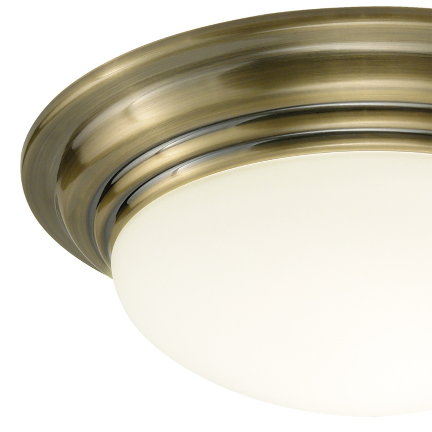 Där Lighting BAR5075 - Griestu lampa vannas istabai BARCLAY 1xE27/60W/230V Ø 38 cm misiņš