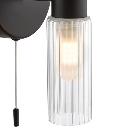 Där Lighting BOL0922 - Vannas istabas sienas lampa BOLTON 2xG9/5W/230V IP44 melna