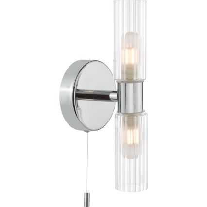 Där Lighting BOL0950 - Vannas istabas sienas lampa BOLTON 2xG9/5W/230V IP44 spīdīgs hroms