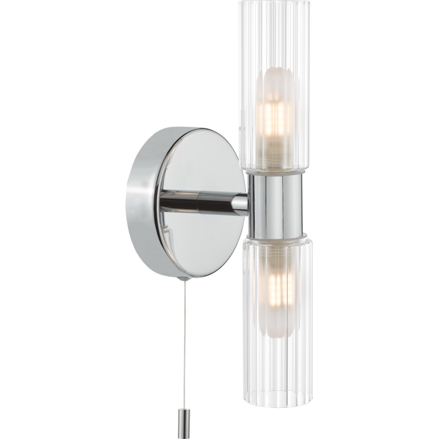 Där Lighting BOL0950 - Vannas istabas sienas lampa BOLTON 2xG9/5W/230V IP44 spīdīgs hroms