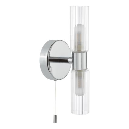 Där Lighting BOL0950 - Vannas istabas sienas lampa BOLTON 2xG9/5W/230V IP44 spīdīgs hroms