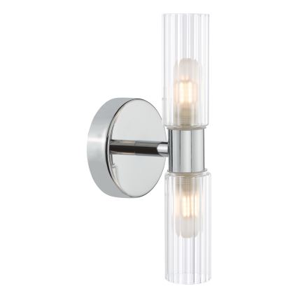 Där Lighting BOL0950 - Vannas istabas sienas lampa BOLTON 2xG9/5W/230V IP44 spīdīgs hroms