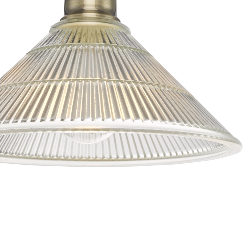 Där Lighting BOY0175 - Griestu lampa BOYD 1xE27/60W/230V Ø 25 cm misiņš/caurspīdīgs