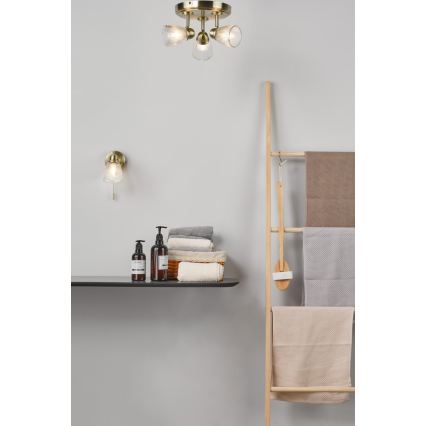 Där Lighting CED0775 - Vannas istabas sienas gaismeklis CEDRIC 1xG9/25W/230V IP44 misiņš