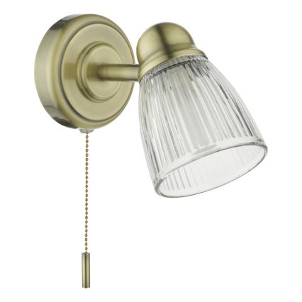 Där Lighting CED0775 - Vannas istabas sienas gaismeklis CEDRIC 1xG9/25W/230V IP44 misiņš