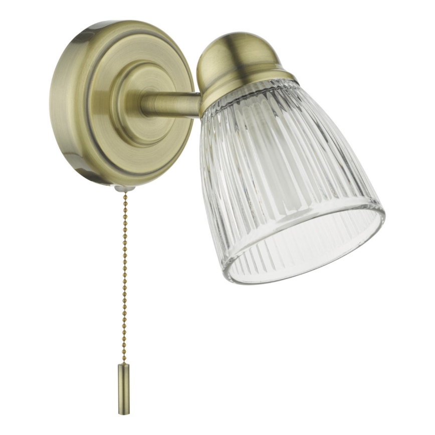 Där Lighting CED0775 - Vannas istabas sienas gaismeklis CEDRIC 1xG9/25W/230V IP44 misiņš