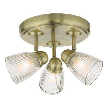 Där Lighting CED7675 - Vannas istabas virziena gaismeklis CEDRIC 3xG9/25W/230V IP44 misiņš
