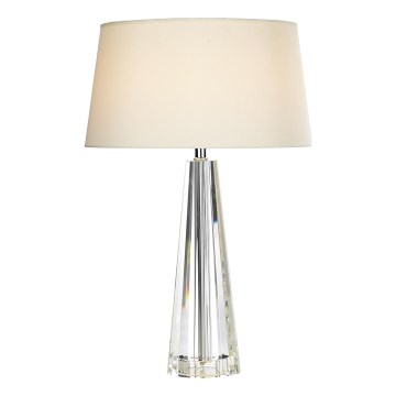 Där Lighting CYP4208 - Galda lampa CYPRUS 1xE27/60W/230V krēmkrāsaina/caurspīdīga