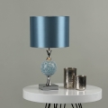 Där Lighting ELS4223 - Galda lampa ELSA 1xE27/40W/230V zila/spīdīgs hroms