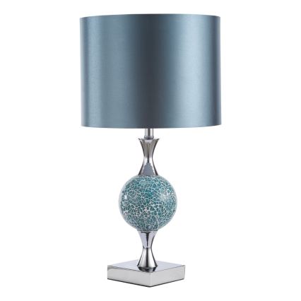 Där Lighting ELS4223 - Galda lampa ELSA 1xE27/40W/230V zila/spīdīgs hroms
