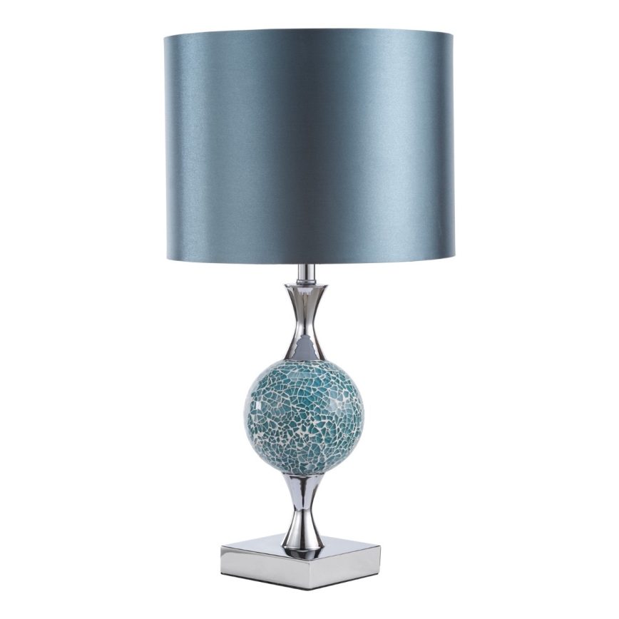 Där Lighting ELS4223 - Galda lampa ELSA 1xE27/40W/230V zila/spīdīgs hroms