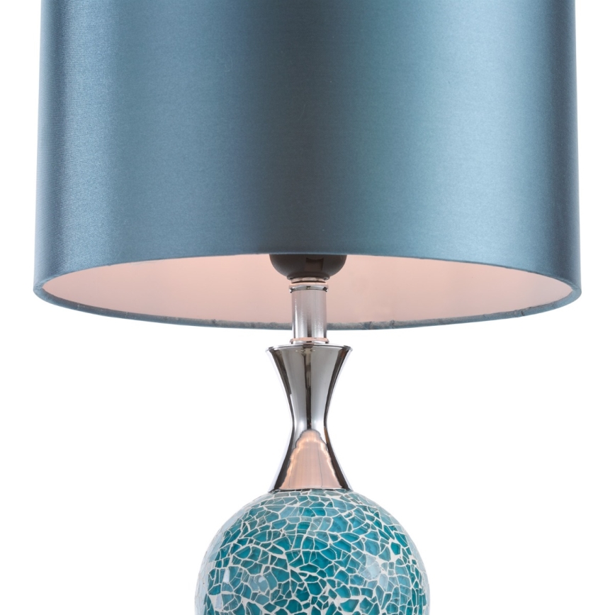 Där Lighting ELS4223 - Galda lampa ELSA 1xE27/40W/230V zila/spīdīgs hroms