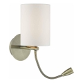 Där Lighting FET0775 - LED sienas lampa FETA 1xE27/60W/230V + LED/1W misiņš