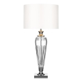 Där Lighting HIN4208 - Galda lampa HINTON 1xE27/60W/230V balta/spīdīgs hroms