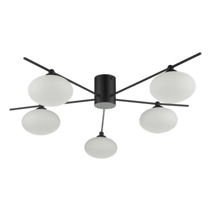 Där Lighting JAS5422 - Virsmontēta griestu lustra JASPER 5xG9/25W/230V melna
