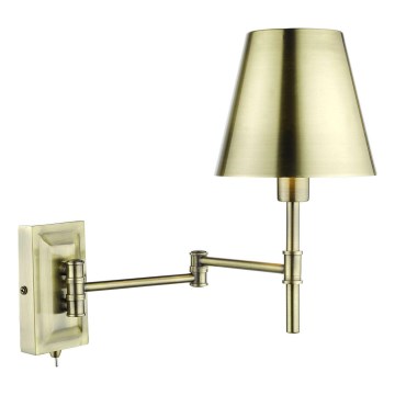 Där Lighting KEN0775 - Regulējama sienas lampa KENSINGTON 1xE14/25W/230V misiņš