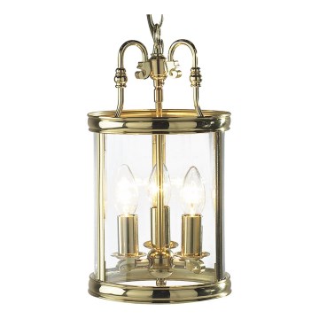 Där Lighting LAM0340 - Lustra ar ķēdi LAMBETH 3xE14/60W/230V misiņš