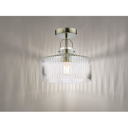 Där Lighting LEN4846 - Griestu lustra LENKA, piestiprināma, 1xE27/60W/230V, matēts hroms