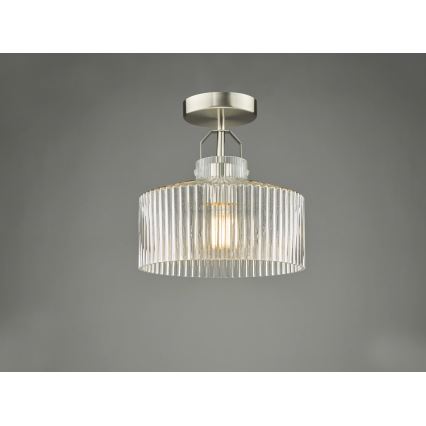 Där Lighting LEN4846 - Griestu lustra LENKA, piestiprināma, 1xE27/60W/230V, matēts hroms
