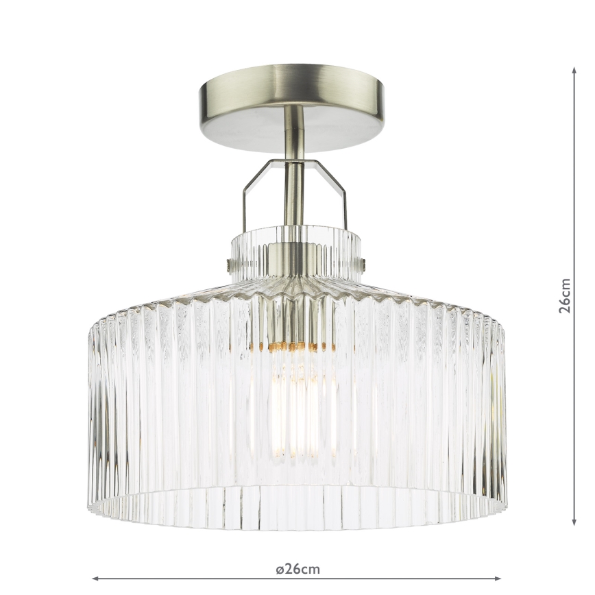 Där Lighting LEN4846 - Griestu lustra LENKA, piestiprināma, 1xE27/60W/230V, matēts hroms