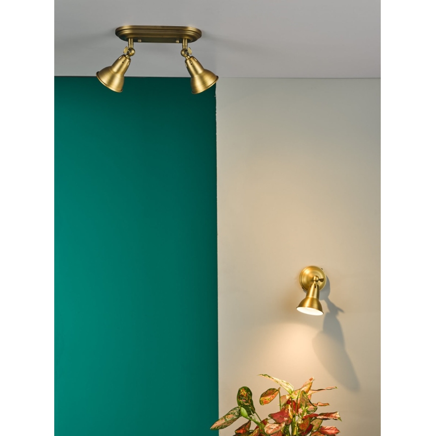 Där Lighting NAT0742 - sienas punktveida gaismeklis NATHANIEL 1xGU10/11W/230V misiņš