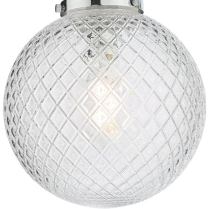 Där Lighting WAY0150 - Griestu lampa vannas istabai WAYNE 1xE27/40W/230V IP44, diam. 25 cm, spīdīgs hroms