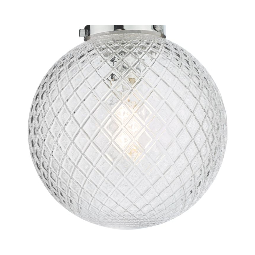 Där Lighting WAY0150 - Griestu lampa vannas istabai WAYNE 1xE27/40W/230V IP44, diam. 25 cm, spīdīgs hroms