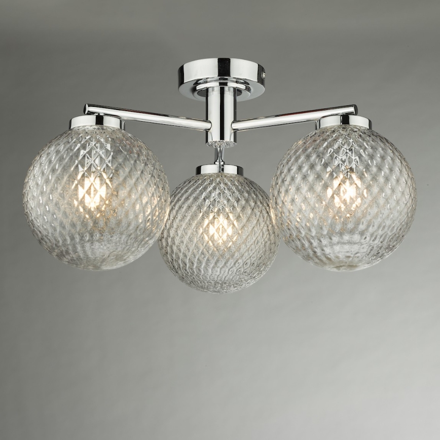 Där Lighting WAY5350 - Vannas istabas uzliekamā griestu lampa WAYNE 3xG9/3W/230V IP44 glancēts hroms