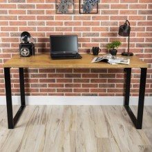 Darba galda BLAT 160x60 cm melns/brūns
