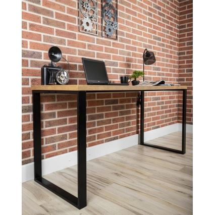 Darba galda BLAT 160x60 cm melns/brūns
