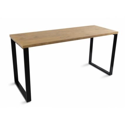 Darba galda BLAT 160x60 cm melns/brūns