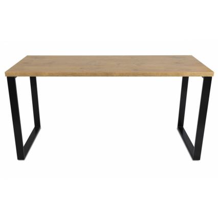 Darba galda BLAT 160x60 cm melns/brūns