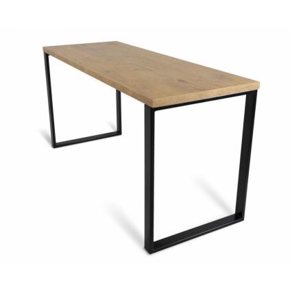 Darba galda BLAT 160x60 cm melns/brūns