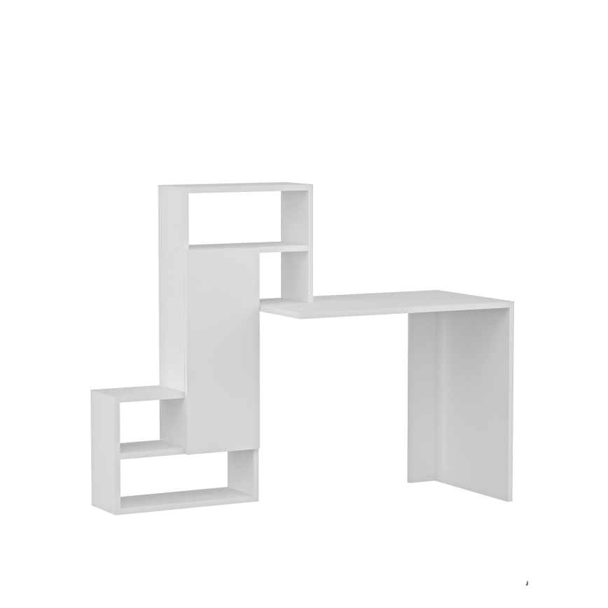 Darba galds ar plauktu IRMAK 119x138,6 cm balta