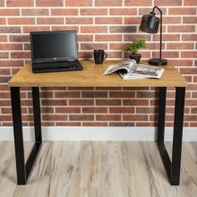 Darba galds BLAT 140x60 cm melns/brūns