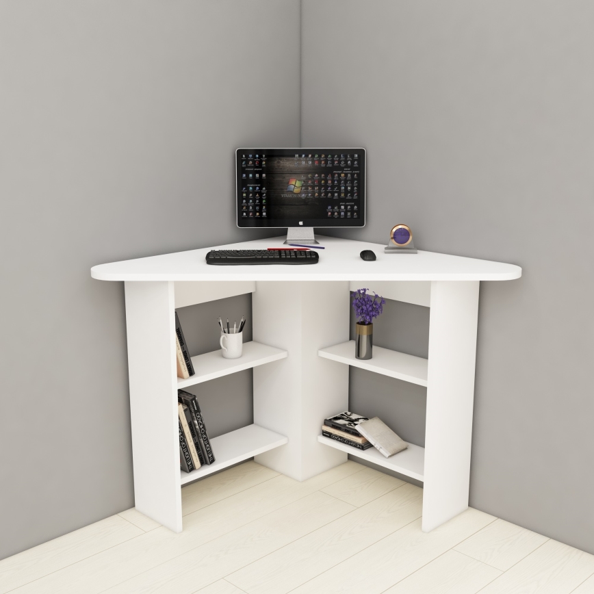 Darba galds CORNER 73,8x80 cm balta