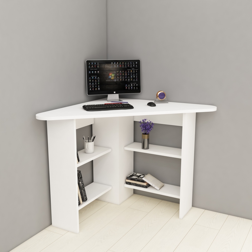 Darba galds CORNER 73,8x80 cm balta