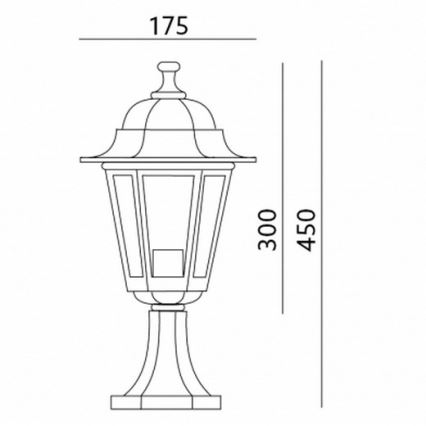 Dārza lampa 1xE27/60W/230V IP44