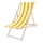 Dārza sauļošanās krēsls dzeltena/balta/buka
